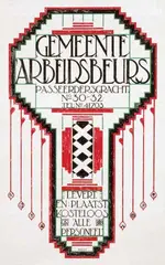 Johan Briedé, Gemeente Arbeidsbeurs, 1924, poster