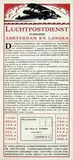 Anton van der Valk, Luchtpostdienst tusschen Amsterdam en Londen, 1920, poster