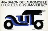 Julian Key, 46e Salon de l'automobile Bruxelles, 1967, poster