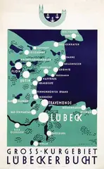 Gross-Kurgebiet Luebecker Bucht by Alfred Mahlau, 1932, poster, sold Dec 2012