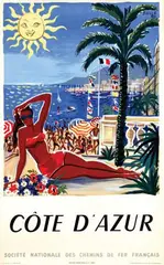 Hervé Baille, Côte d'Azur, 1949, poster