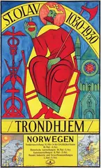Bjarne Reidar, St. Olav 1030-1930 Trondhjem Norwegen, poster