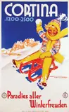 Franz Lenhart, Cortina Paradies aller Winterfreuden, 1937, poster