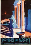 Giuseppe Ricobaldi del Bava, Besucht Pompei bei Nacht, 1938, poster