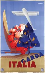 Giuseppe Ricobaldi del Bava, Italia Garda, 1935, poster