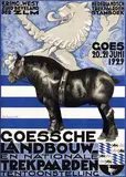 Wim Abeleven, Goesche Landbouw en nationale Trekpaarden tentoostelling, 1929, poster