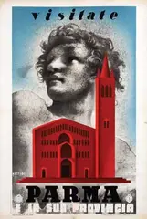 Carlo Mattioli, Visitate Parma, 1937, poster
