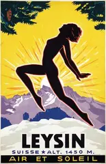 Jacomo Müller, Leysin, 1934, poster
