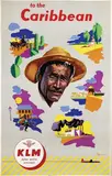 Leen Spierenburg, KLM to the Caribbean, poster