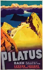 Otto Ernst, Pilatus Bahn Luzern, 1933, poster