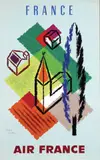 Jean Carlu, Air France France, 1958, poster