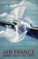 atelier Perceval, Air France Dans Tout Les Ciels, 1948, poster