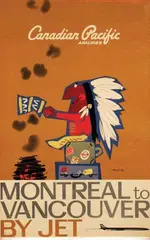 Andre Amstutz, Canadian Pacific Airlines Montreal to Vancouver, 1961, poster