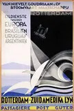 Adrianus J. van 't Hoff, Rotterdam-Zuidamerika Lyn Van Nievelt, Goudriaan & Co Stoomvaart Mij., 1928, poster