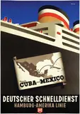 Ottomar Anton, HAPAG Nach Cuba und Mexico, 1937, poster