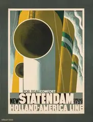 Cassandre, Holland-America Line New Statendam, 1929, poster