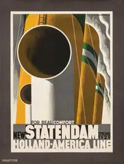 Cassandre, Holland-America Line New Statendam, 1929, poster