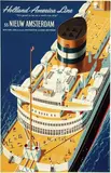 Holland-America Line ss Nieuw Amsterdam by Reyn Dirksen, 1953, poster, sold Dec 2012