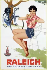 D. Okens, Raleigh The all-steel bicycle, poster