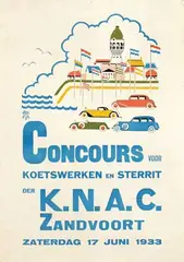 Monogram Ah, Concours K.N.A.C. Zandvoort, 1933, poster