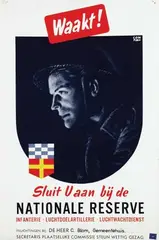 Meindert J. Compaan, Waakt! Sluit U aan bij de Nationale Reserve, 1946, poster
