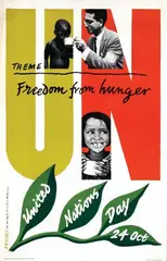 Ashley Havinden, United Nations Day Freedom from hunger theme, poster