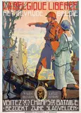 J. Sentrein, La Belgique Libérée Het Bevrijde België, poster