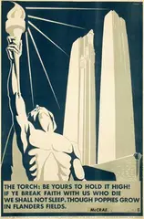 R. Filipowski, Flanders Fields The Torch; be yours to hold it high!, poster