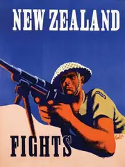A. T. Peel, New Zealand Fights, 1942, poster