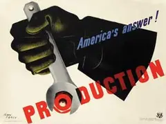 Jean Carlu, Production America's answer!, 1941, poster