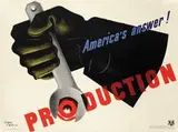Jean Carlu, Production America's answer!, 1941, poster