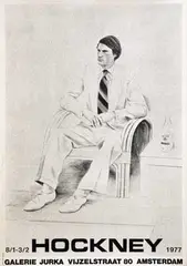 Hans Jansen, Galerie Jurka Amsterdam Hockney, 1971, poster