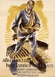 Arnold J. Molenaar, alleen met uw hulp kunnen wij zaaien, poster