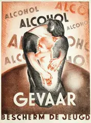Piet Wiegman, Alcohol Gevaar Bescherm de Jeugd, poster
