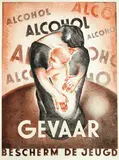 Piet Wiegman, Alcohol Gevaar Bescherm de Jeugd, poster