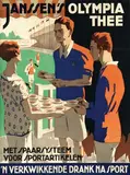Henri C. Pieck, Janssen's Olympia Thee, 1928, poster