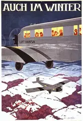 Hans Vogel, Lufthansa Auch im Winter, poster