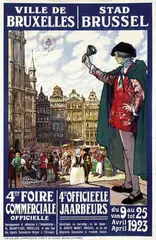 Fernand Toussaint, Ville de Bruxelles 4e Foire Commerciale, 1923, poster