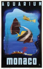 Jean Luc, Monaco Aquarium, 1939, poster