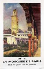 Y. Vivent, Visitez La Mosquée de Paris, poster