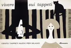 Lora Lamm, vivere sui tappeti Milano la Rinascente, 1959, poster