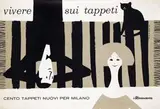 Lora Lamm, vivere sui tappeti Milano la Rinascente, 1959, poster