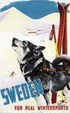 Anders Beckman, Sweden for real Wintersports, 1937, poster
