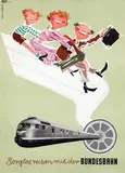 Heinz Grave-Schmandt, Sorglos reisen mit der Bundesbahn, 1954, poster