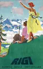 Hugo Laubi, Rigi Schweiz, 1952, poster