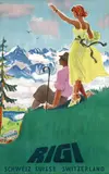 Hugo Laubi, Rigi Schweiz, 1952, poster