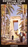 D. Hidayet, Karnak Egyptian State Railways, poster