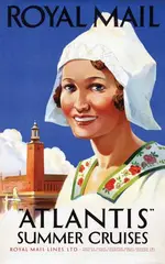 Percy Padden, Royal Mail "Atlantis" Summer Cruises, poster