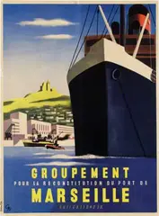 Monogram Gn, Groupement Marseille, poster