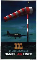 Ib Andersen, DDL Danish Air Lines, 1945, poster